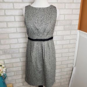 Loft Gray & Black Wool Silk Blend Career dRESS